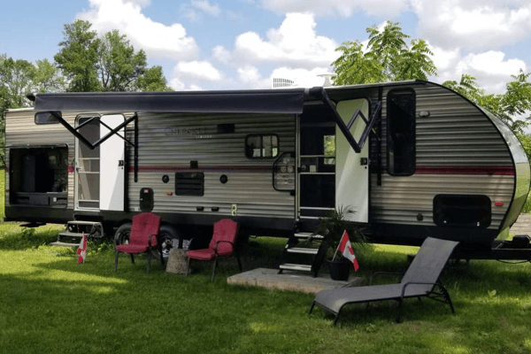 Getaway trailer.