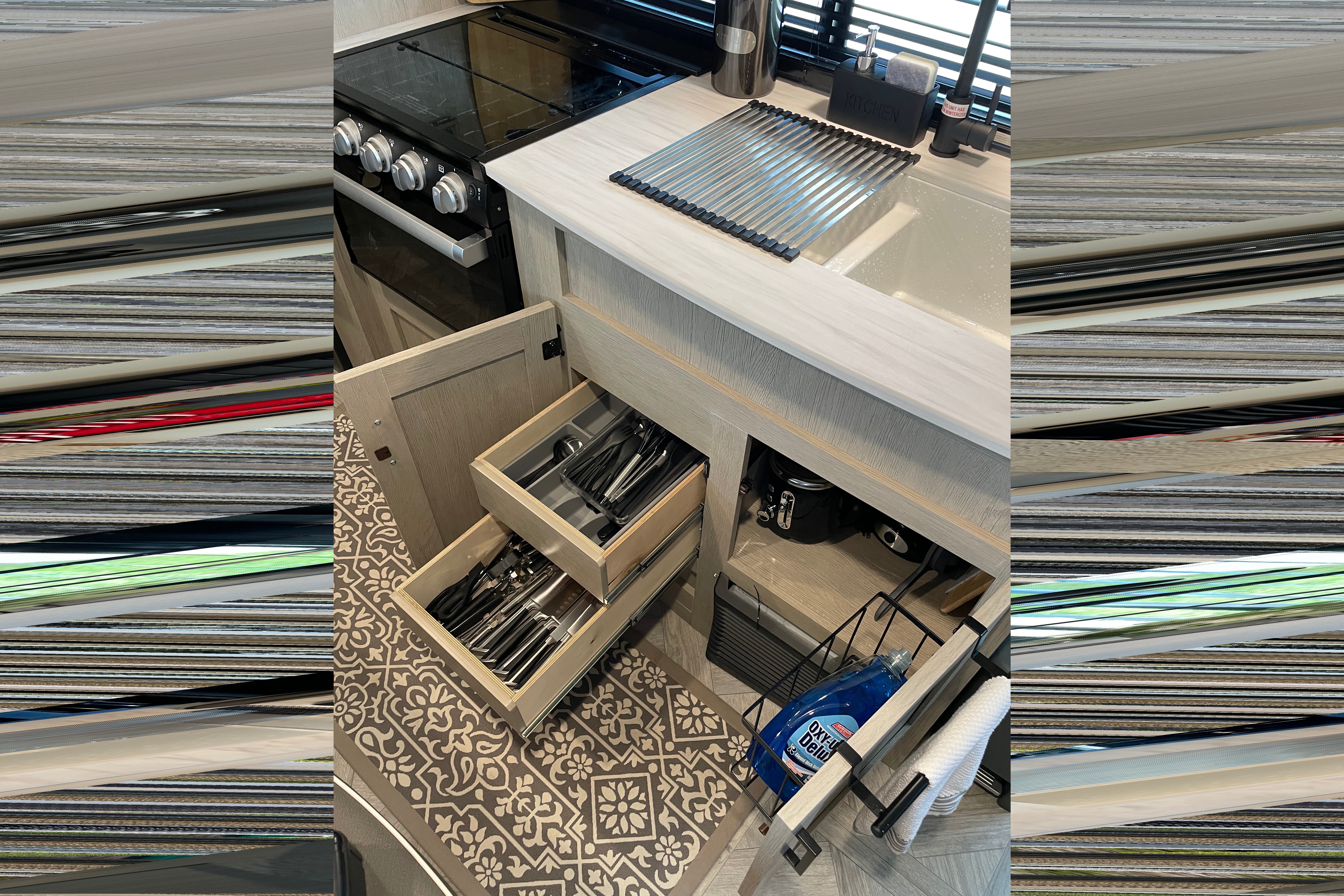 MEET LINCOLN OUR LUX RV, ASK ABOUT OUR ADDONS.