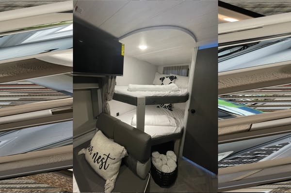 MEET LINCOLN OUR LUX RV, ASK ABOUT OUR ADDONS.