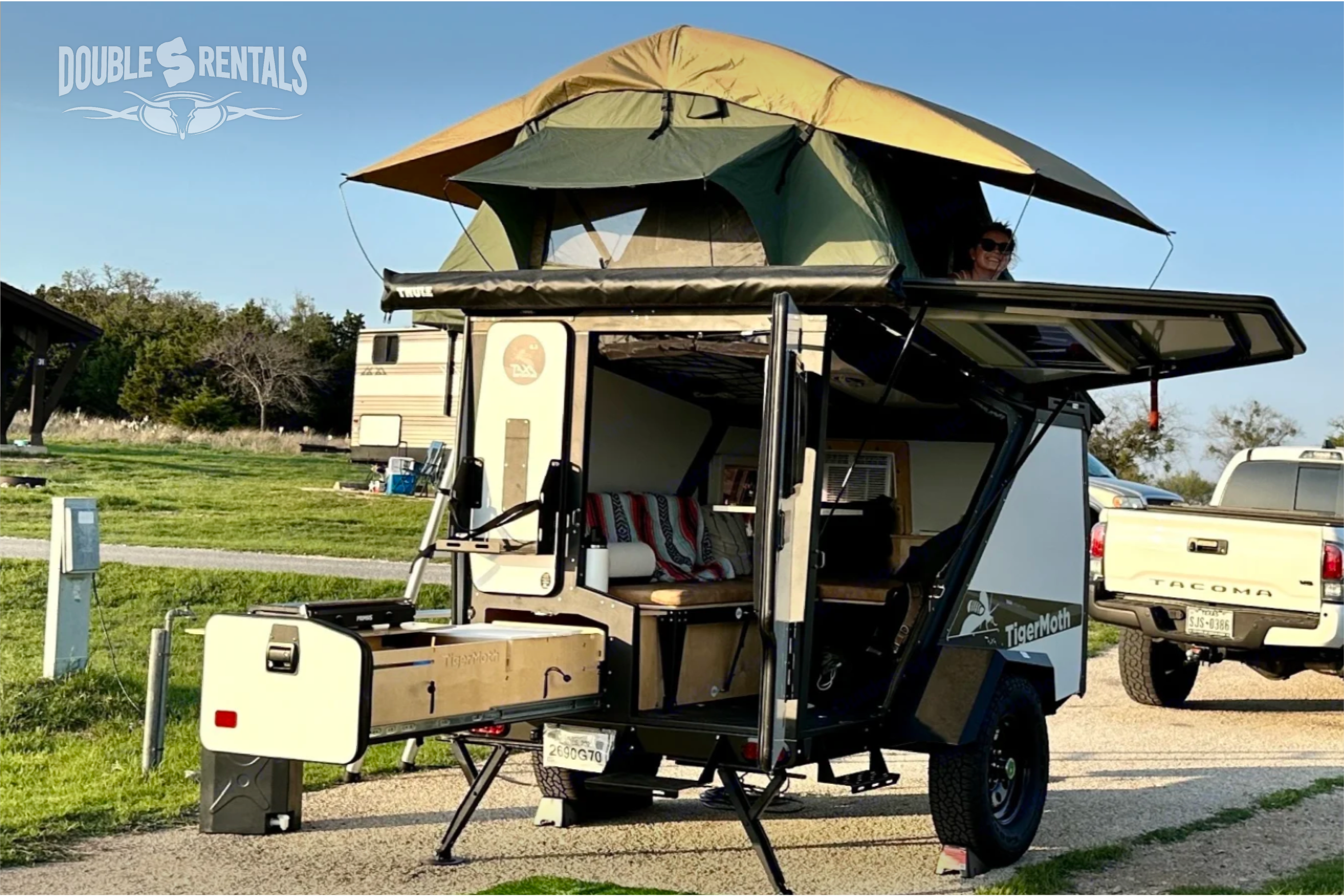 TIGERMOTH Overlander Camper w/ Rooftop Tent & Kitchen