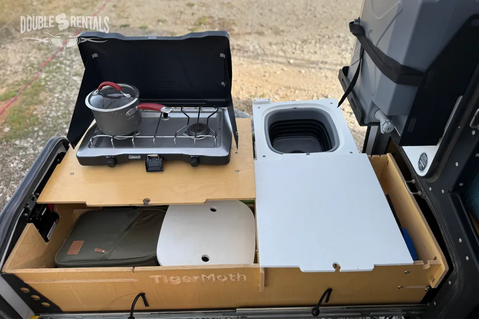 TIGERMOTH Overlander Camper w/ Rooftop Tent & Kitchen