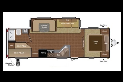  Keystone Hideout Western 28BHS Travel Trailer