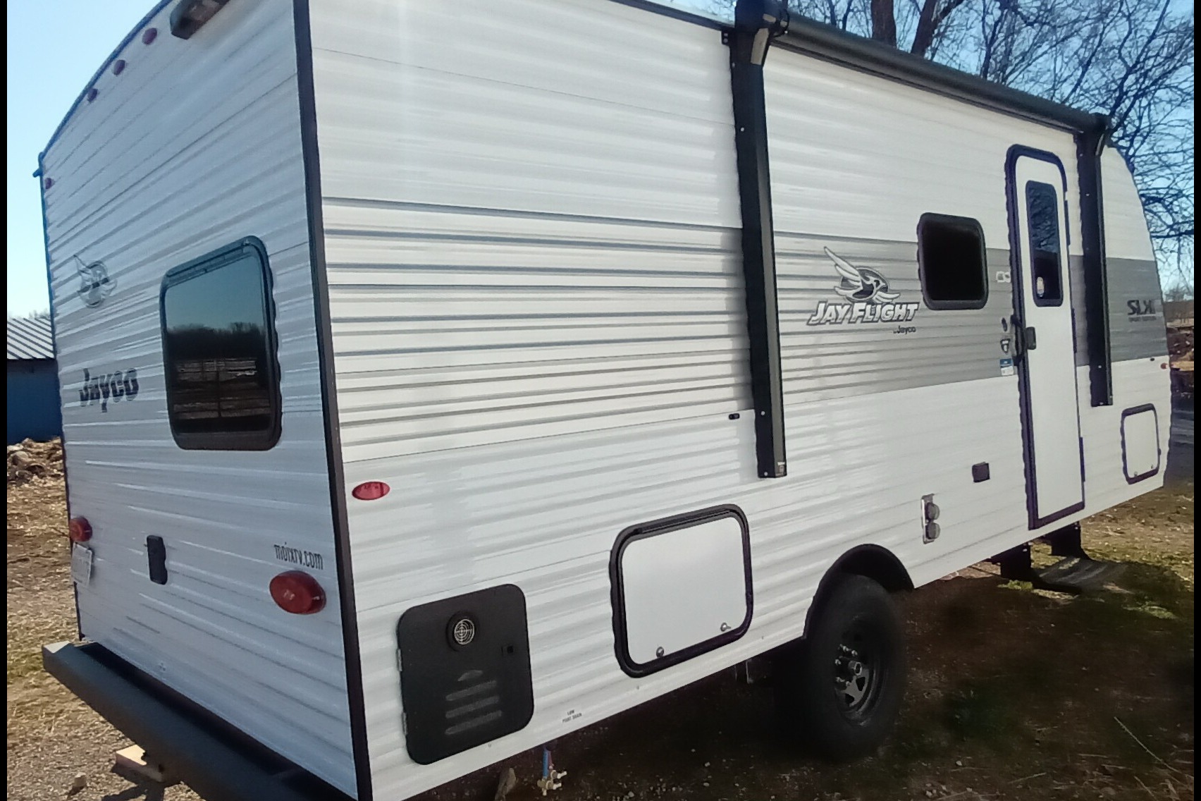 Jayco Flight sleeps 8, most any truck can haul