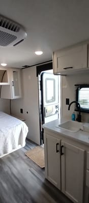 Jayco Flight sleeps 8, most any truck can haul