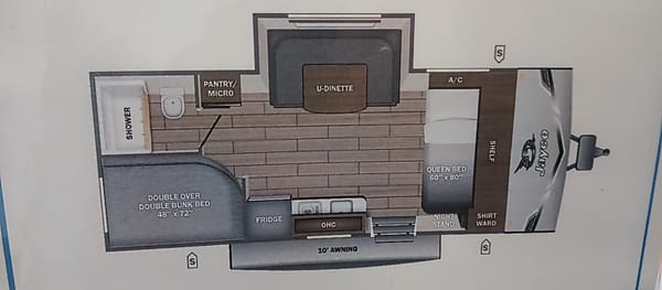 Jayco Flight sleeps 8, most any truck can haul