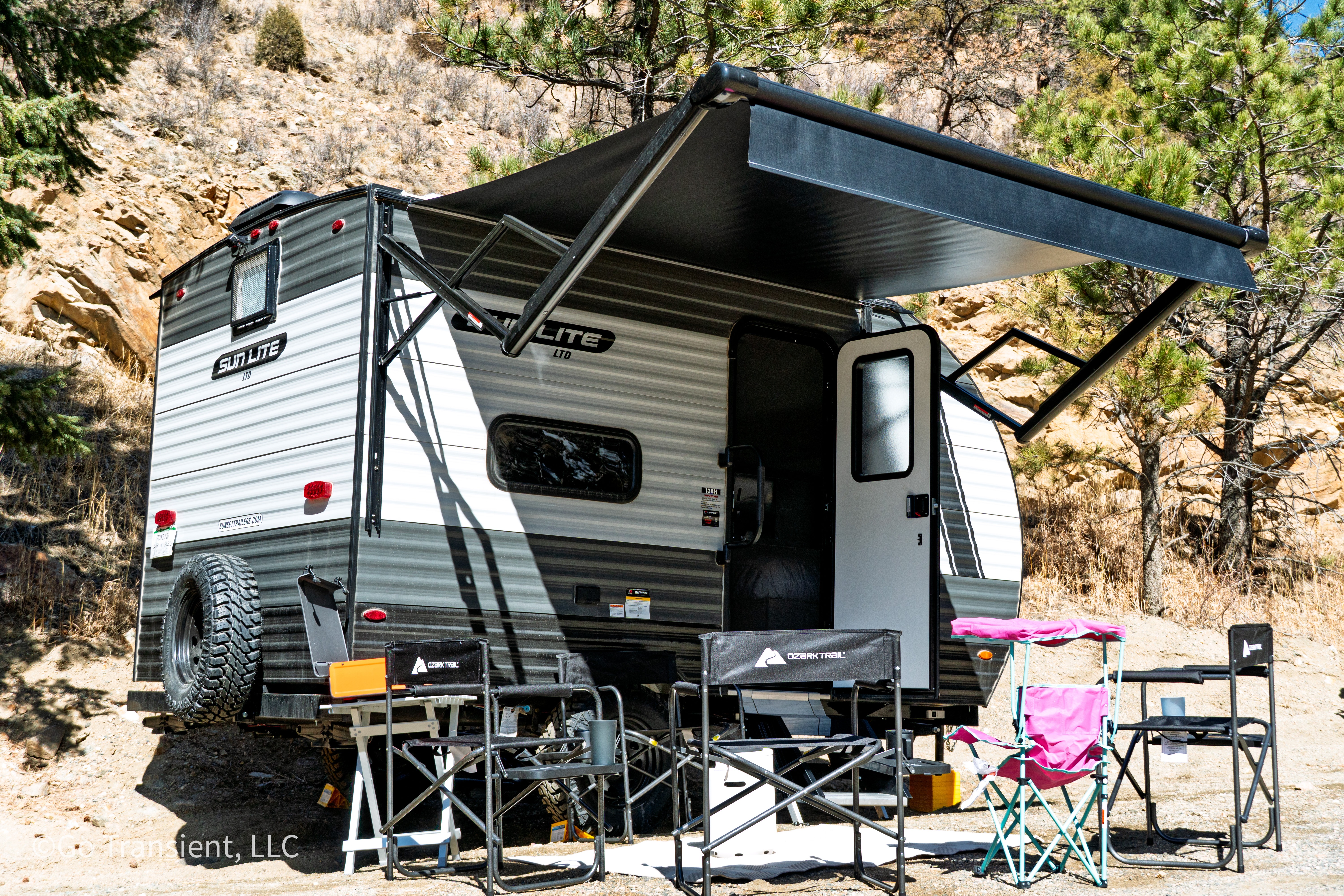 Solar-powered, light-weight, family adventure bunk house