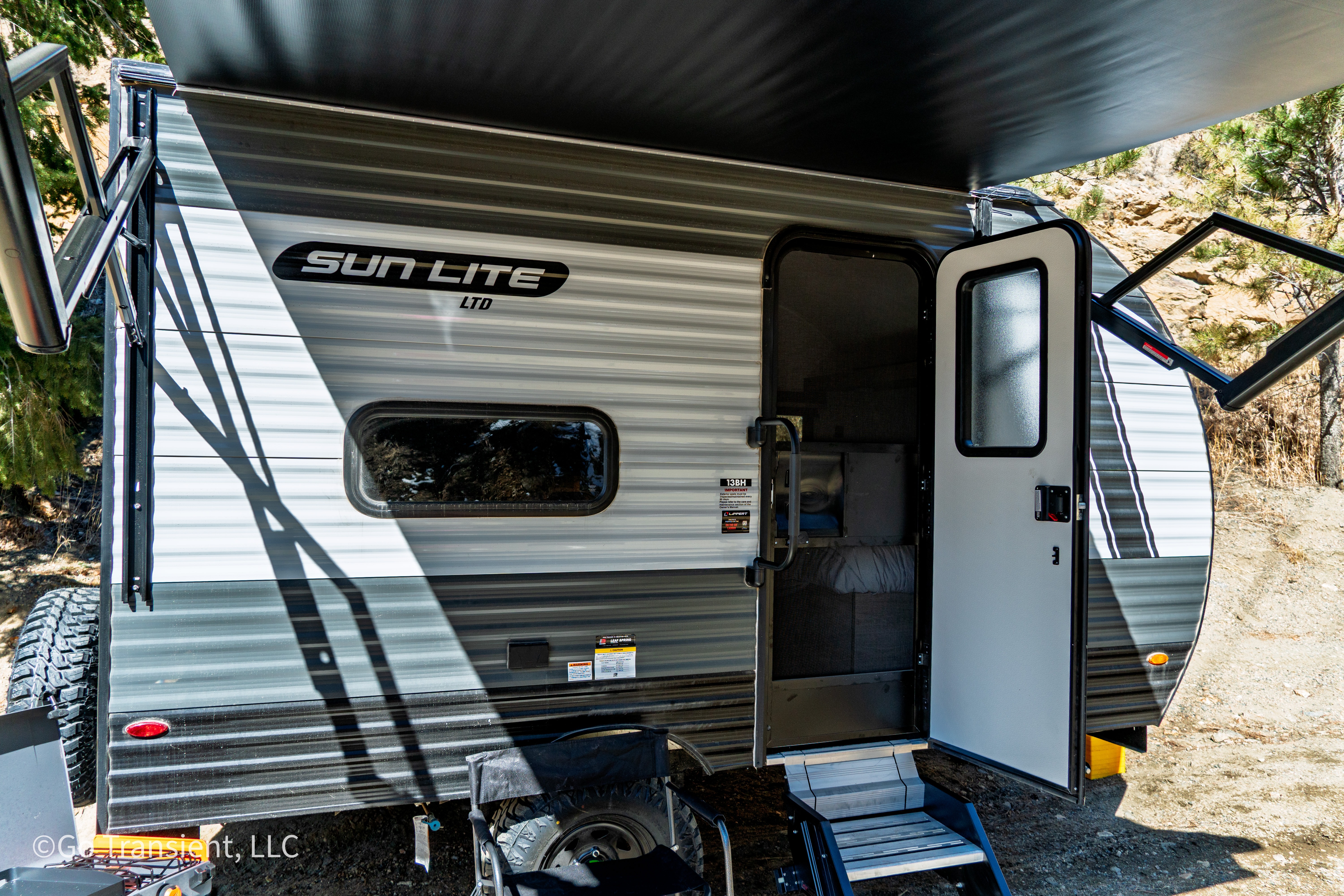 Solar-powered, light-weight, family adventure bunk house