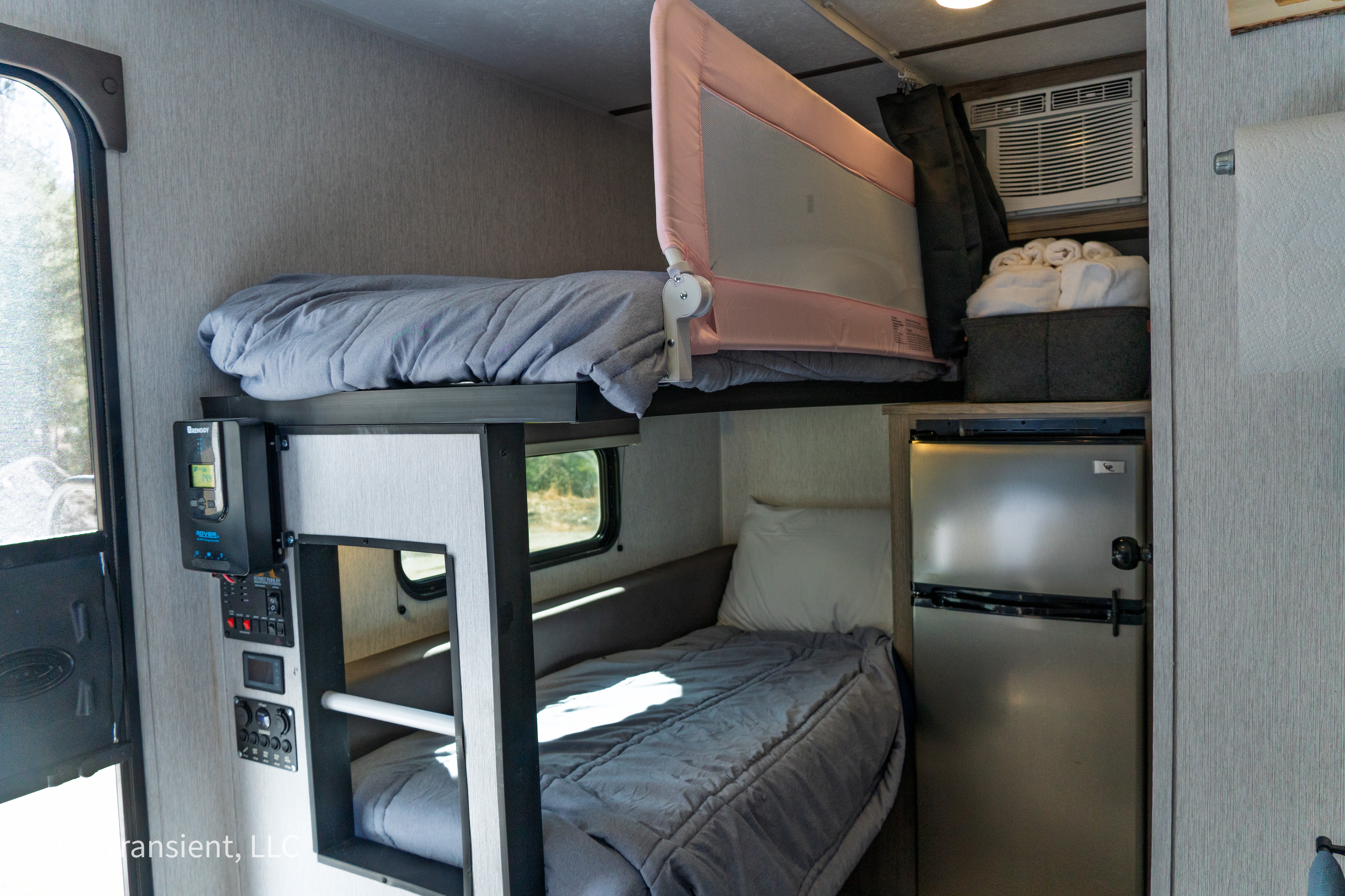 Solar-powered, light-weight, family adventure bunk house