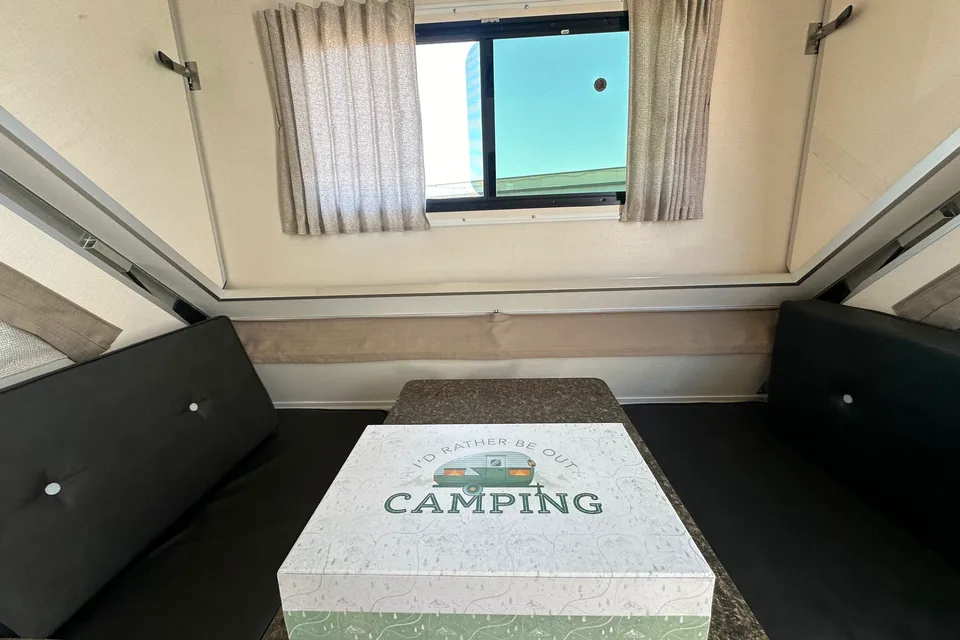 Experience Central Coast Camping in a Cute Aliner Classic Travel Trailer near the Coast (No Dunes)