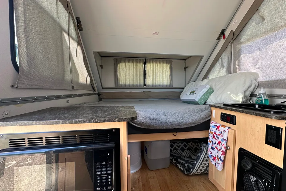 Experience Central Coast Camping in a Cute Aliner Classic Travel Trailer near the Coast (No Dunes)