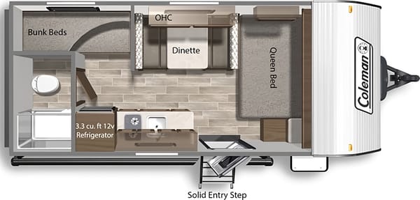 JOBAS Coleman 17B Travel Trailer