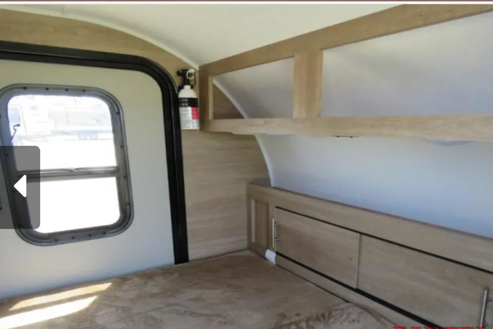 Teardrop trailer glamping