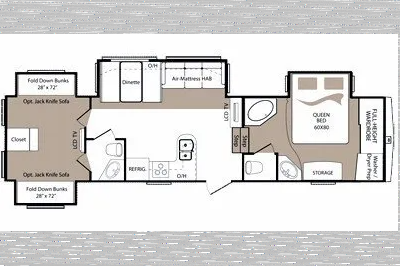 333-DB Montanan Bunk Room with two bathrooms (sleeps 10) Turn Key Package Available