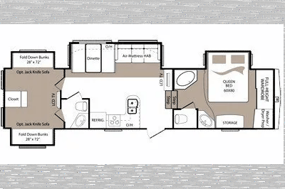 333-DB Montanan Bunk Room with two bathrooms (sleeps 10) Turn Key Package Available