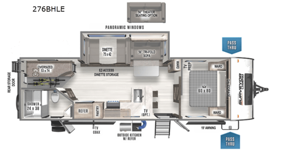 "Lewis & Clark" Sleeps 8 Memory Foam 1BR + Bunks w/ 2 Doors