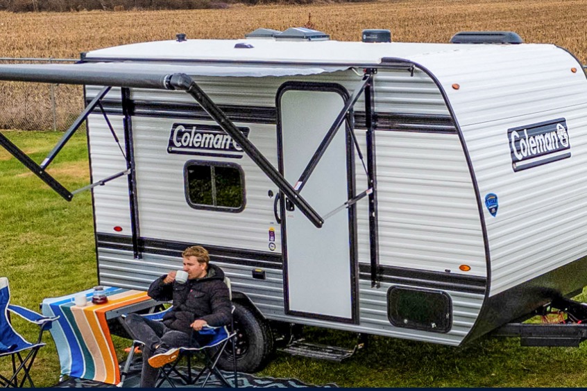 Glamp&Go – Brand New Coleman RV trailer, light and easy to tow
