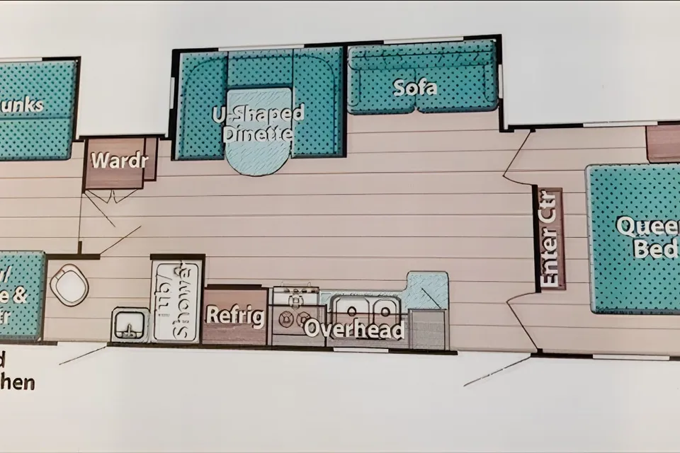 Jeff's Grand River Bunkhouse  Travel Trailer