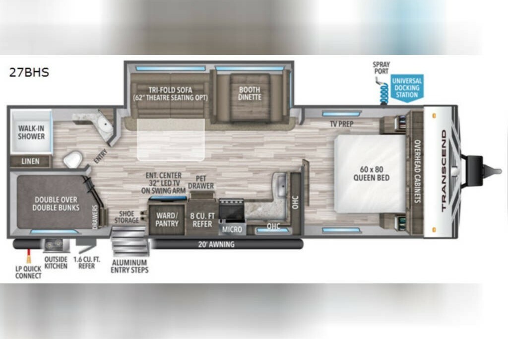 Mountaineer- Luxury 32ft Bunkhouse Solar RV, off-grid large batteries, sleeps 8!