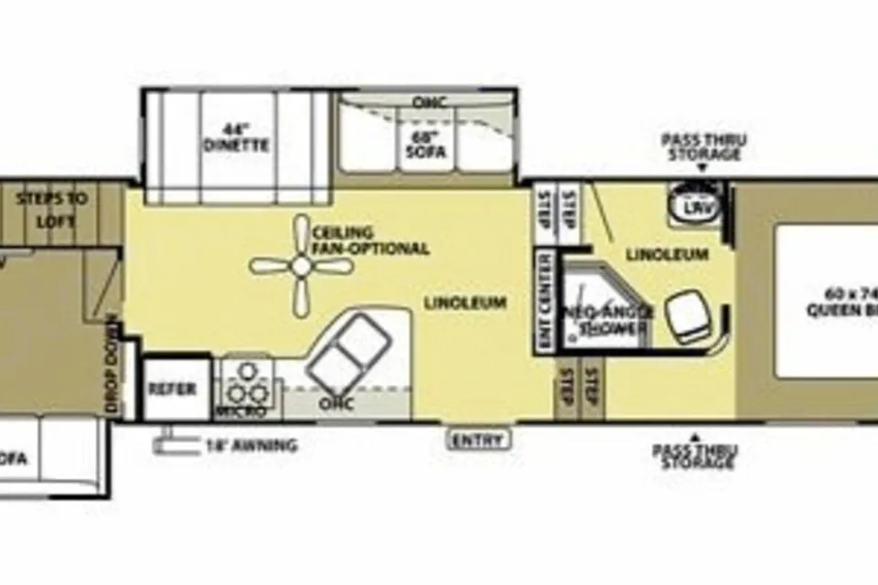 Fully stocked 2 bedroom 5th wheel
