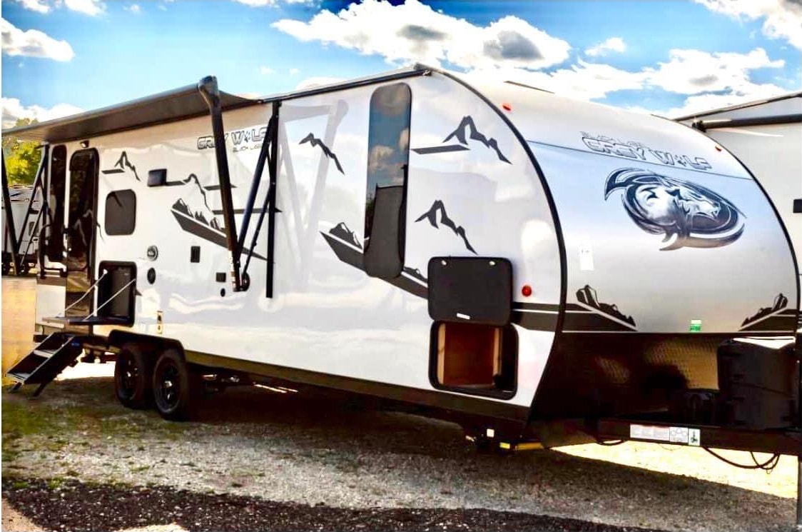 “Monique” - New 2022 Forest River Grey Wolf 23 MKBL Black Label