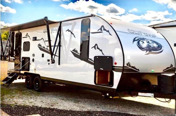 “Monique” - New 2022 Forest River Grey Wolf 23 MKBL Black Label