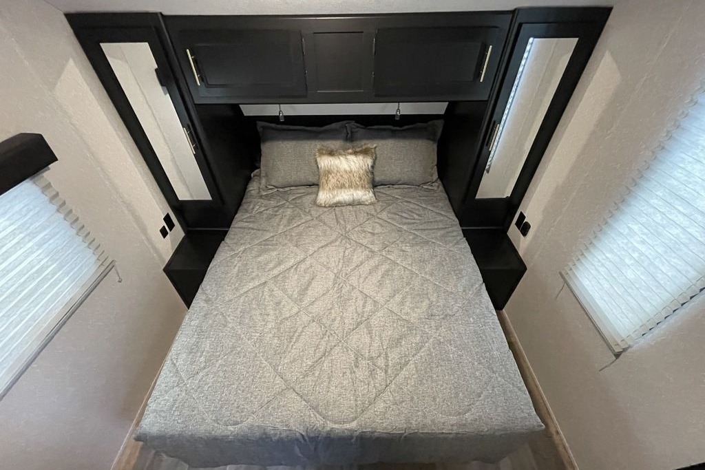 “Monique” - New 2022 Forest River Grey Wolf 23 MKBL Black Label