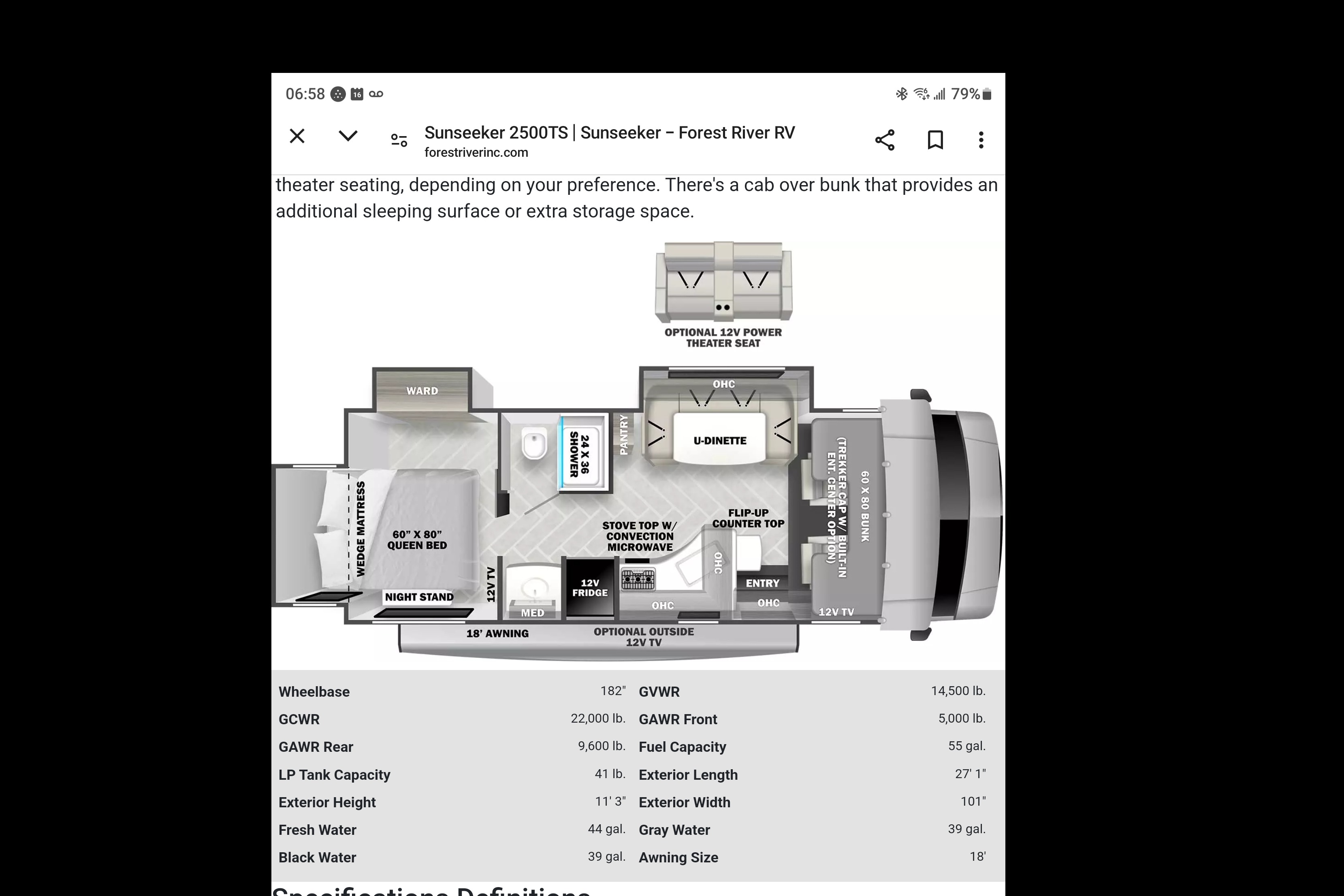 Noel's Shuswap Sunseeker 2500ts Class C