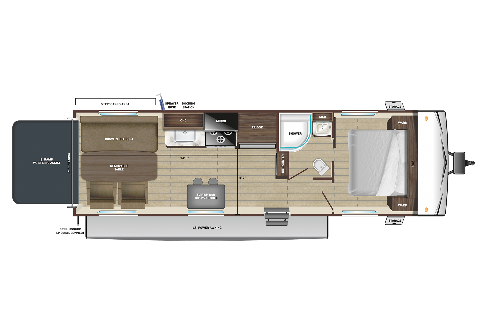 Half Ton Towable Ultimate Toy Hauler + Opt. Polaris RZR Package
