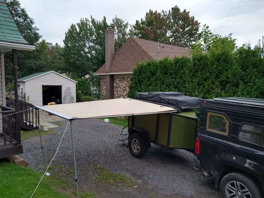 Emilien's Home Built Small Trailer With Rooftop Tent