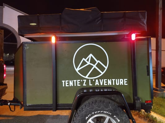 Emilien's Home Built Small Trailer With Rooftop Tent