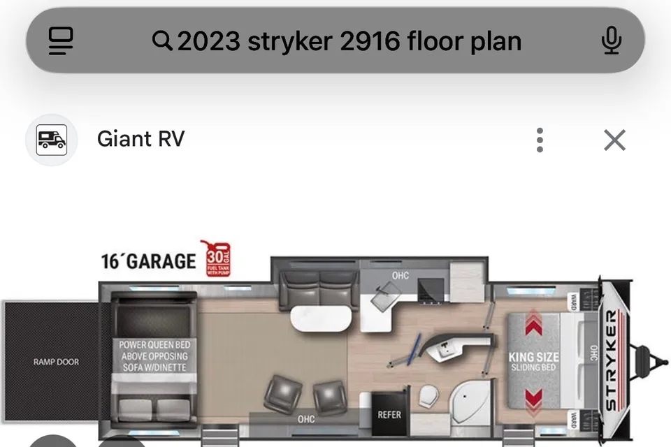 Daniel's Cruiser RV Stryker st2916 Toy Hauler