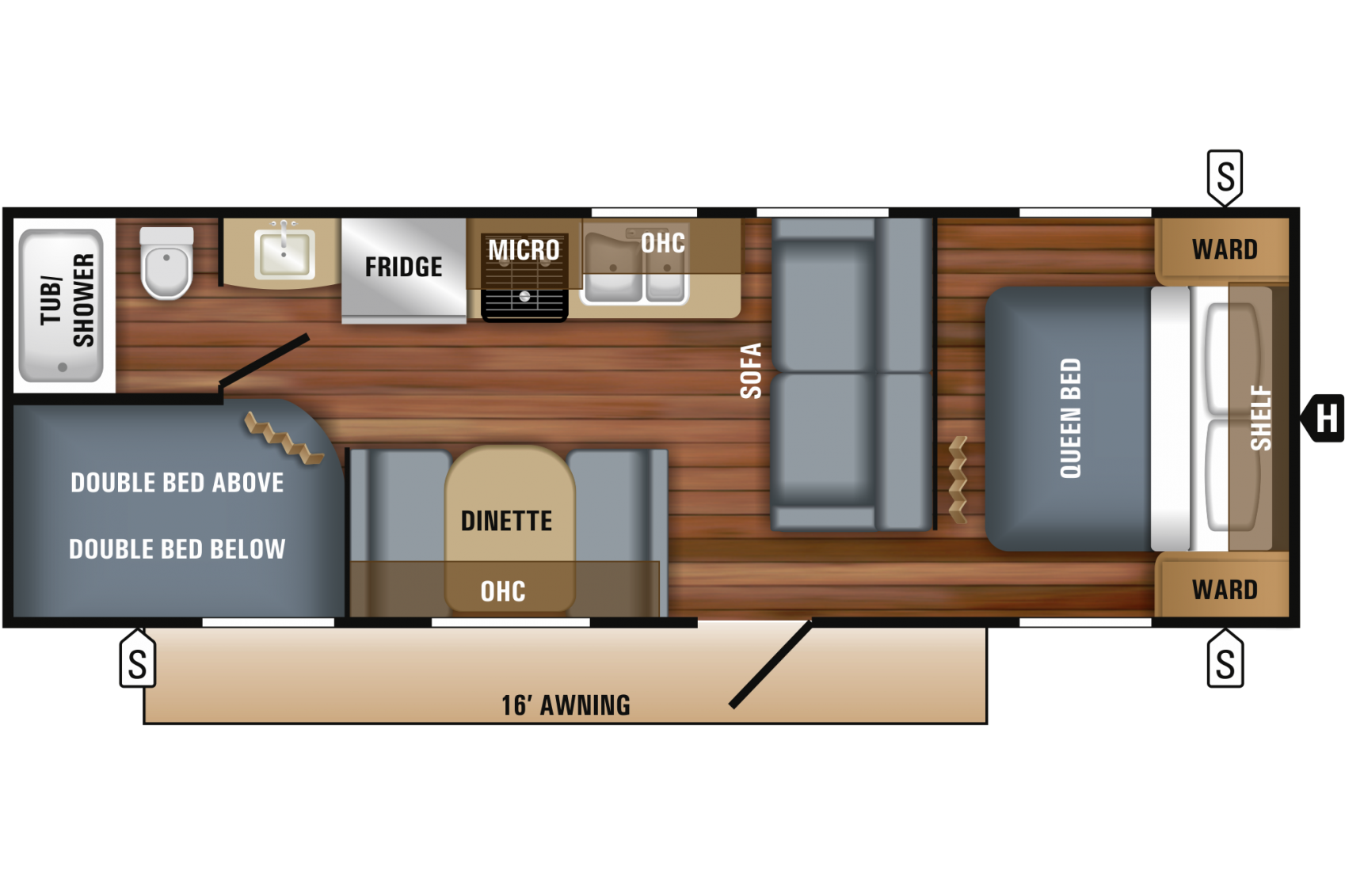 Lightweight Easy Pull Jayco Jay Flight SLX 264BH