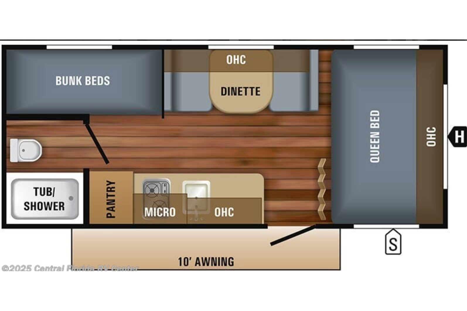 April's Travel Trailer - 10" Serta Memory Foam Queen Mattress