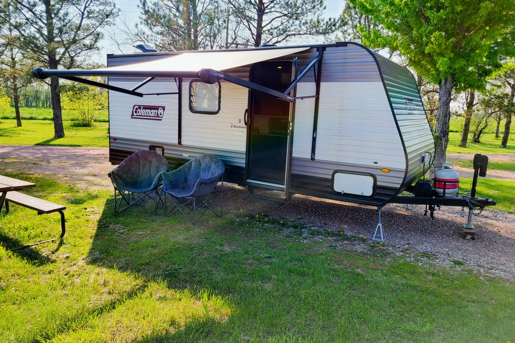 Kid Approved Camper Rental with Fireplace
