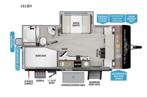 Transcend Basecamp | Family Bunkhouse | Easy Tow | Sleeps 5