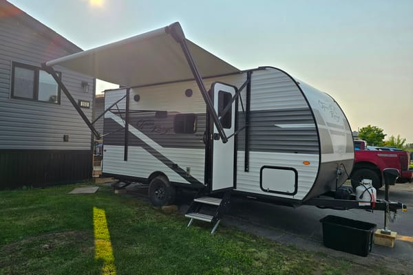 Ryan and Natashas Highland Ridge RV Open range 180 bhs Travel Trailer