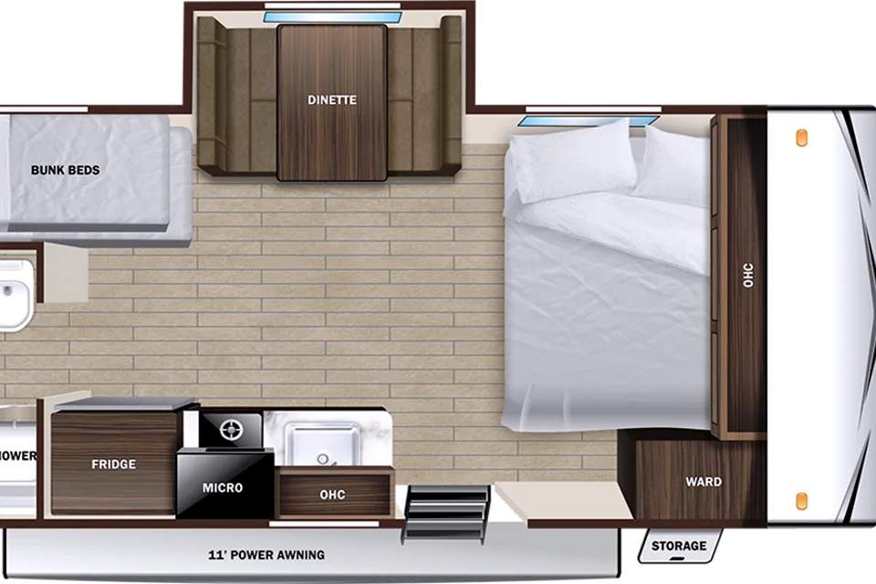 Family Friendly 2025 OPEN RANGE 180BHS Travel Trailer