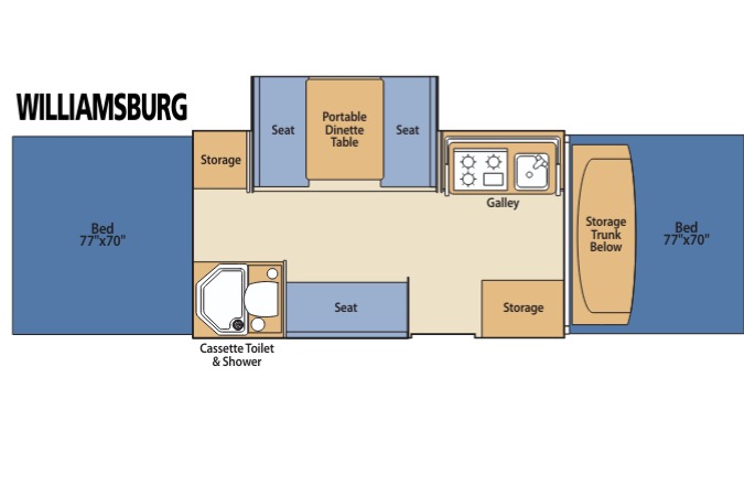 25' Tent Trailer With Slide Out Dinette