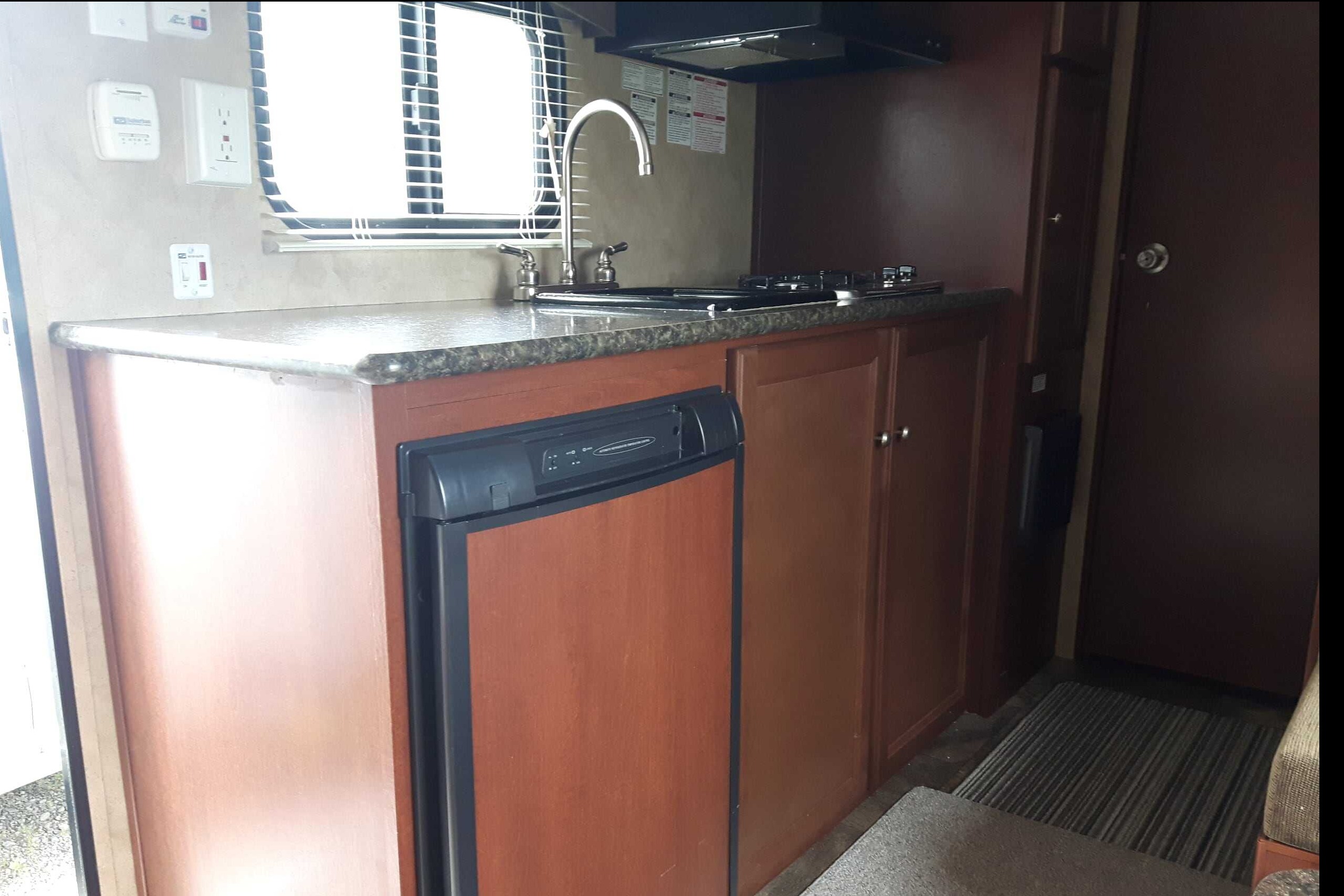 Home away from home in the Forest River viking bunkhouse Travel Trailer