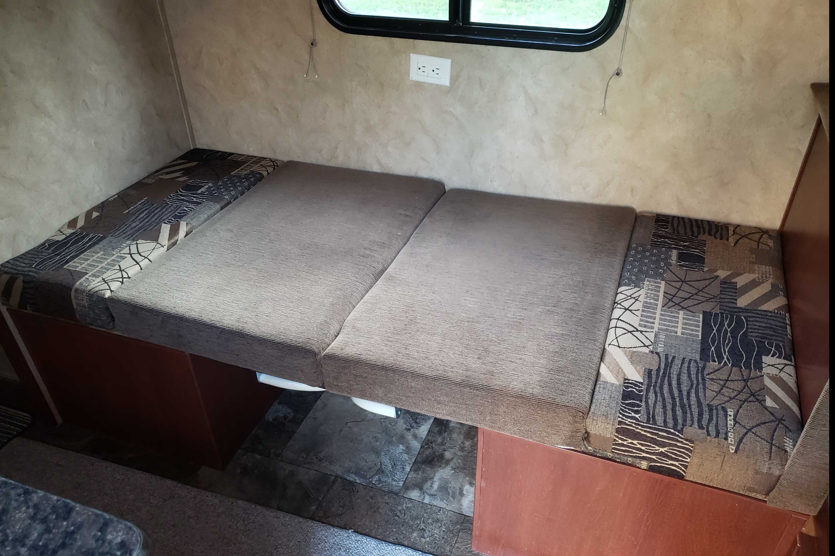 Home away from home in the Forest River viking bunkhouse Travel Trailer