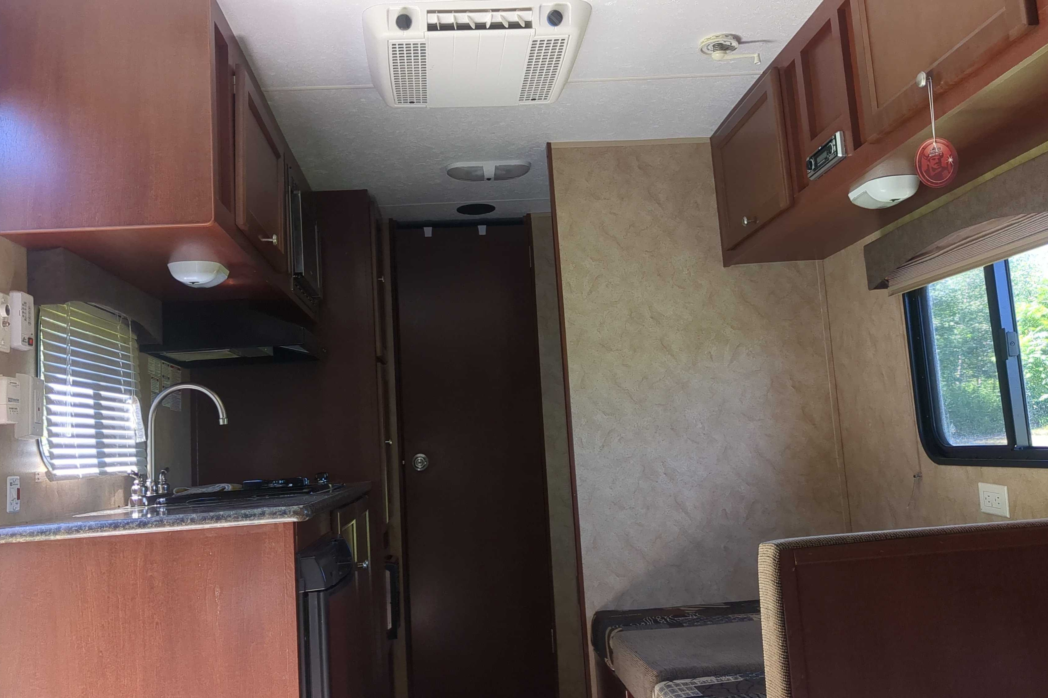 Home away from home in the Forest River viking bunkhouse Travel Trailer