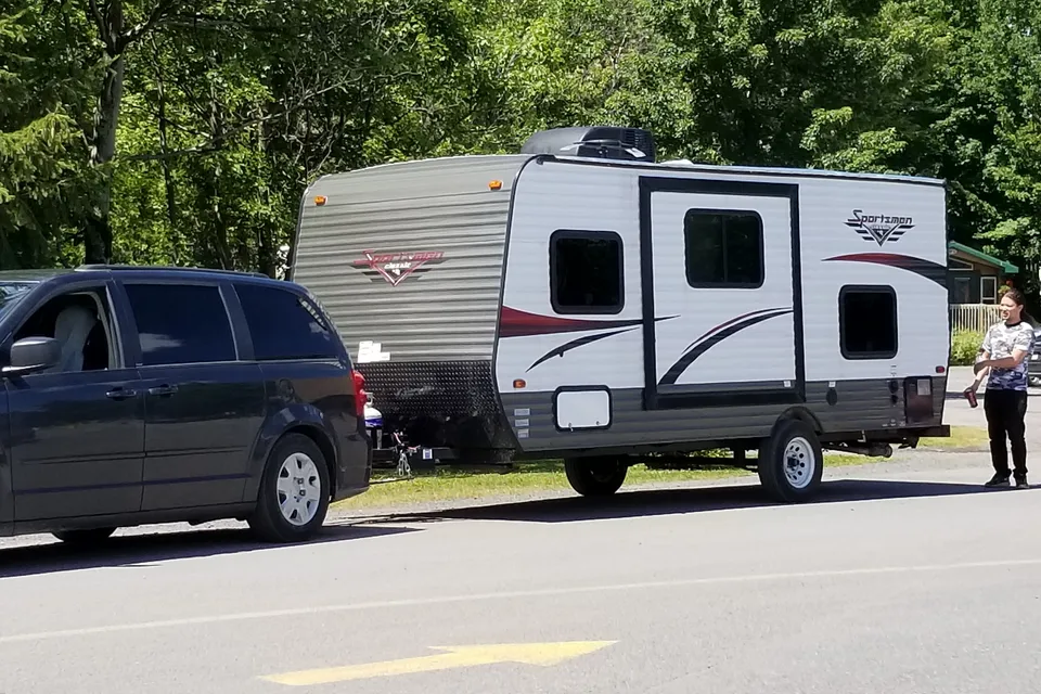 Easy to tow by minivan w/shower & sleeps 5 by Port Perry!                         2017 KZ Sportsmen Classic Lightweight Travel Trailer