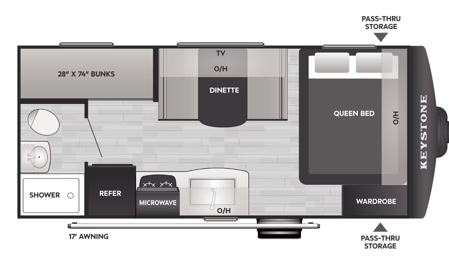 James's Keystone 1700BH Travel Trailer