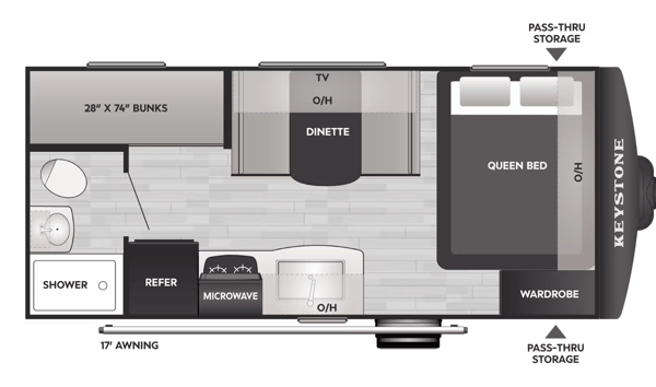 James's Keystone 1700BH Travel Trailer
