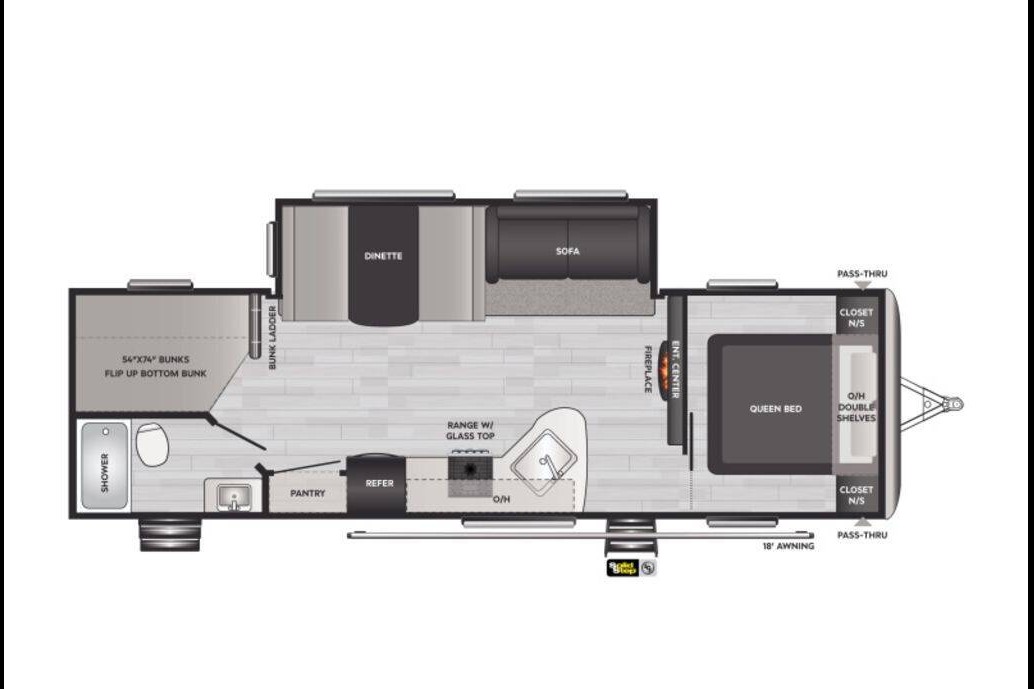 Springdale w/ Bunks: No Prep fee: Fully Equipped: Delivery Available ($85)