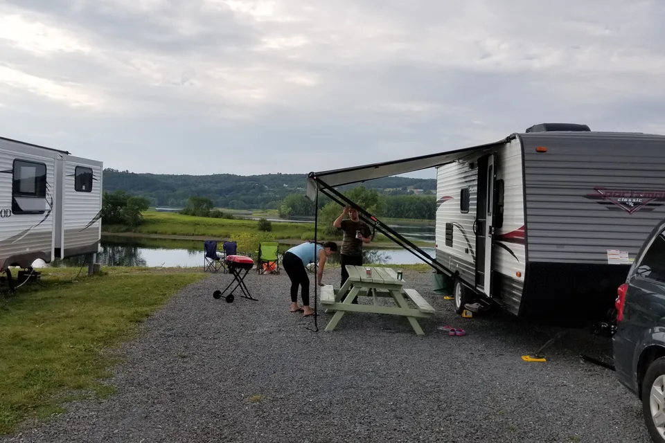 Easy to tow by minivan w/shower & sleeps 5 by Port Perry!                         2017 KZ Sportsmen Classic Lightweight Travel Trailer