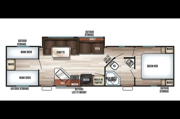Hideaway Rv Rentals pet friendly spacious Grey Wolf limited