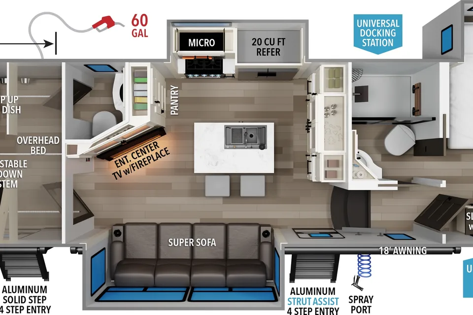 Luxury Grand Design Momentum 351M Toy Hauler