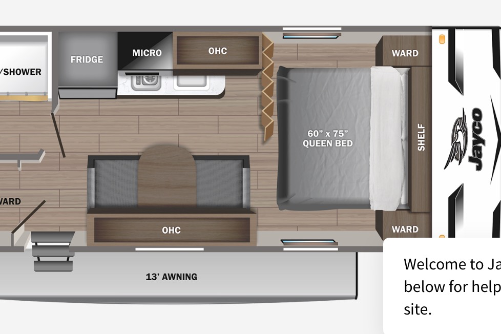 Adventure Begins w/Camping Cozy Jayco 195RB