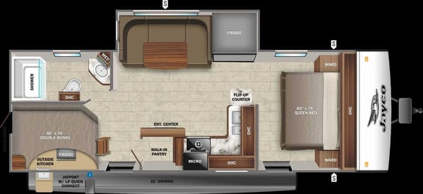 2022 Jayco Jay Feather 24BH Travel Trailer (Family Friendly Trailer)